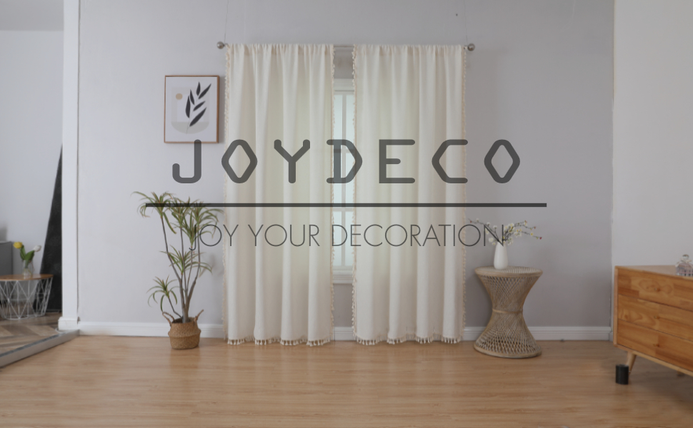 Joydeco Boho Curtains 2 Panels, Boho Curtains for Living