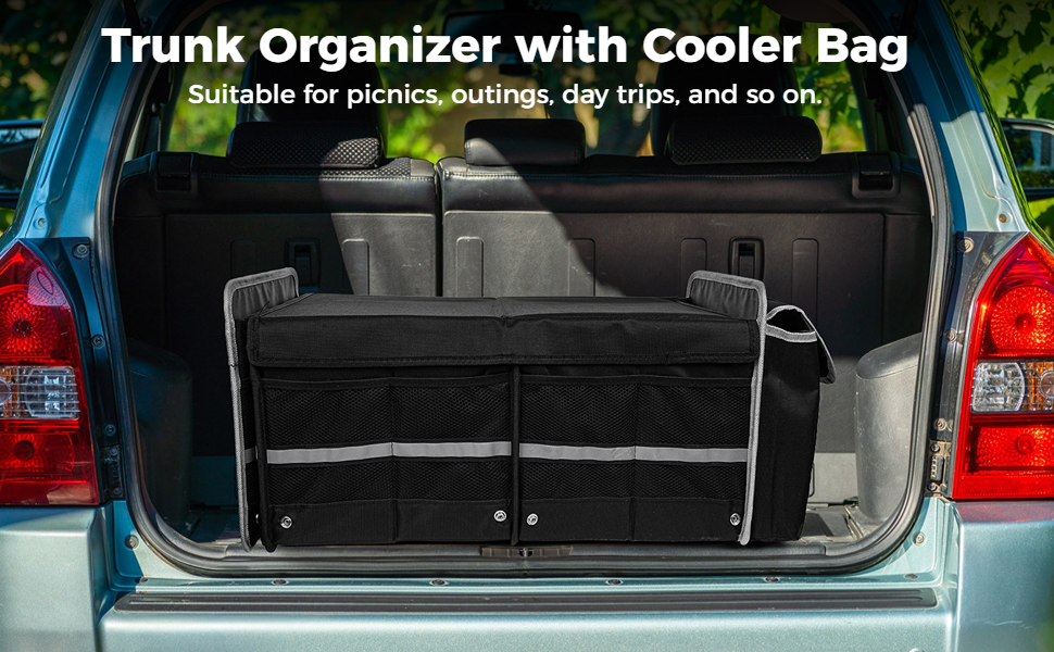 yeesport Car Organizer+Cooler Bag, Upgraded 1680D Oxford