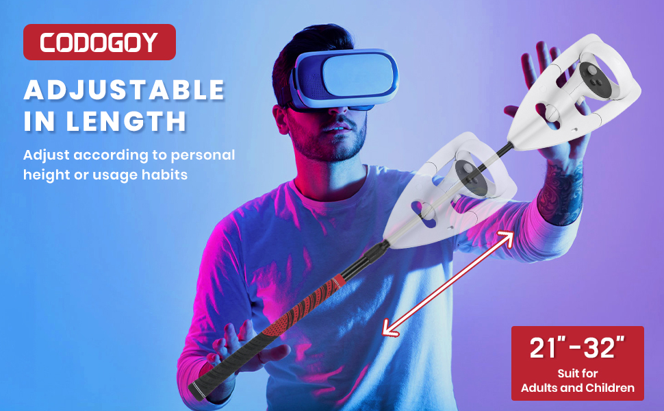 VR Golf Club Handle Accessory CODOGOY Golf Club Adapter