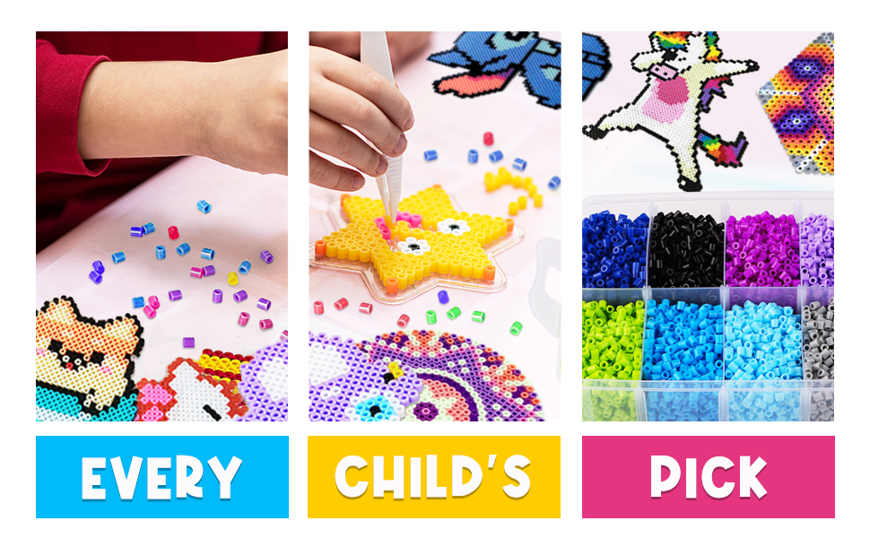 FunzBo Fuse Beads Craft Kit 111 Patterns Melty Fusion