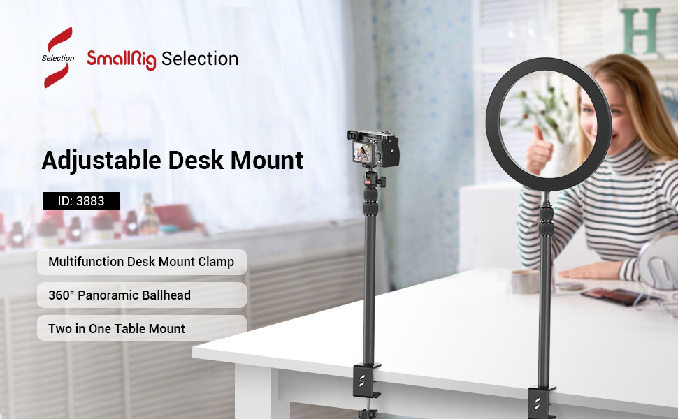 SmallRig Selection Camera Desk Mount Table Stand with 1/4" Ball Head