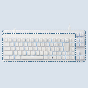 エレコム ゲーミングキーボード V-custom VK300S ホワイト V custom VK300S - TK-VK300SWH