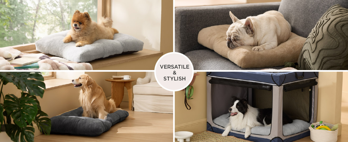 Washable Dog Crate Bed for Large Dogs Comfort Fluffy Pet Mat