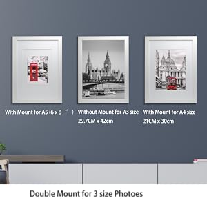 Photo Frames with mount, picture frames with mount, white mount, picture frames with double mount