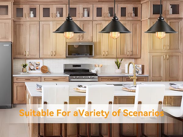 Aokpsrt Plug in Pendant Light, Industrial Hanging Lamps with 14.7