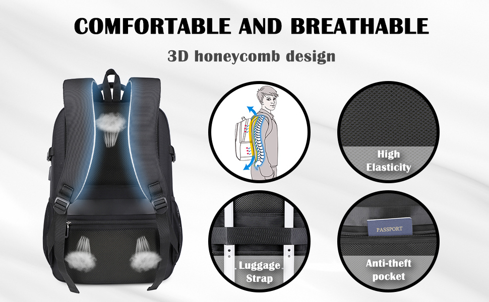 Travel Laptop Backpack for Men Women 15.6inch Anti Theft Business