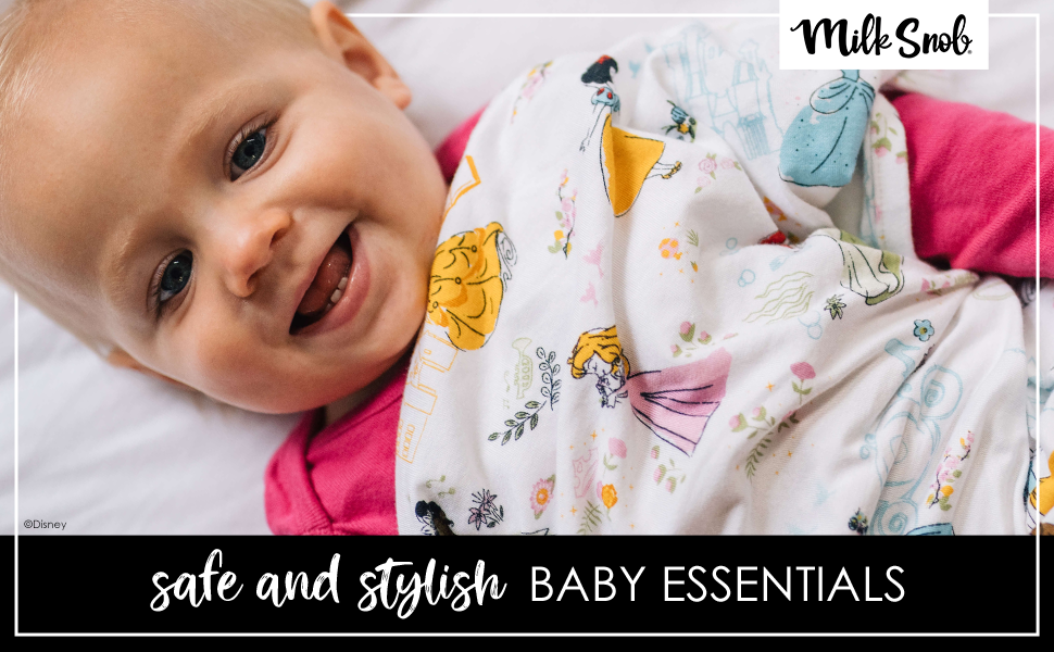 Milk Snob Disney Princess Baby Girl Swaddle Blanket, Soft