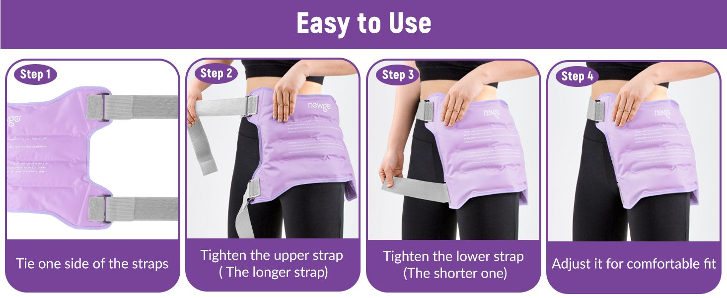 NEWGO Ice Pack for Hip Pain Relief, Hip Ice Pack Wrap After