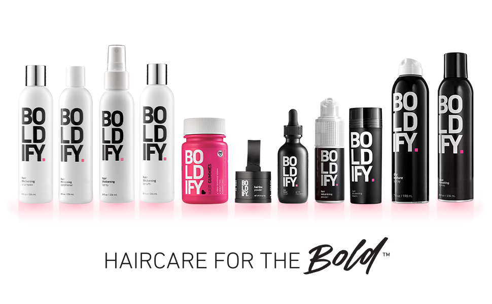 Boldify. Haircare for the bold.