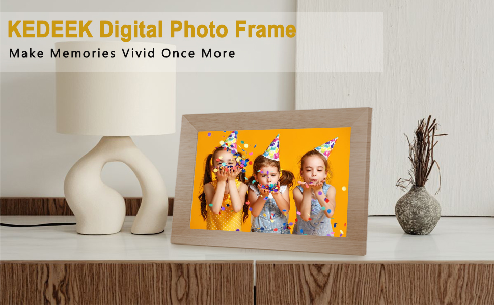 KEDEEK Digital Photo Frame,10.1 inch Smart WiFi Digital Picture Frames