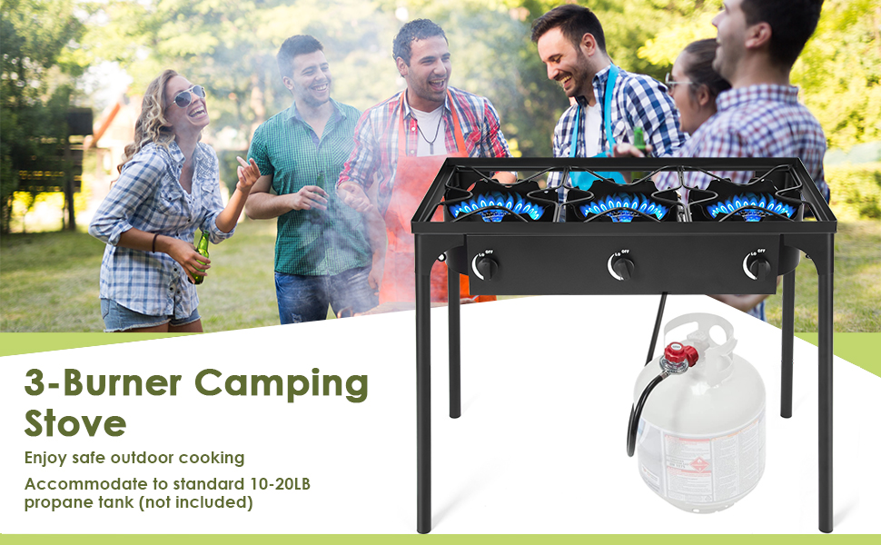 3 burner camping stove