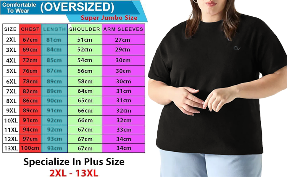 OVERS Plus Size Modal Short Sleeves Womens T-Shirts