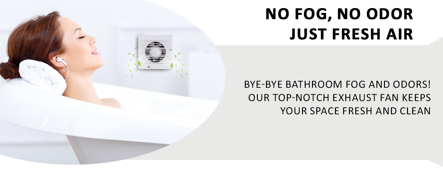 Bathroom Extractor Fan, 4 inch Extractor Fan with Timer, Silent