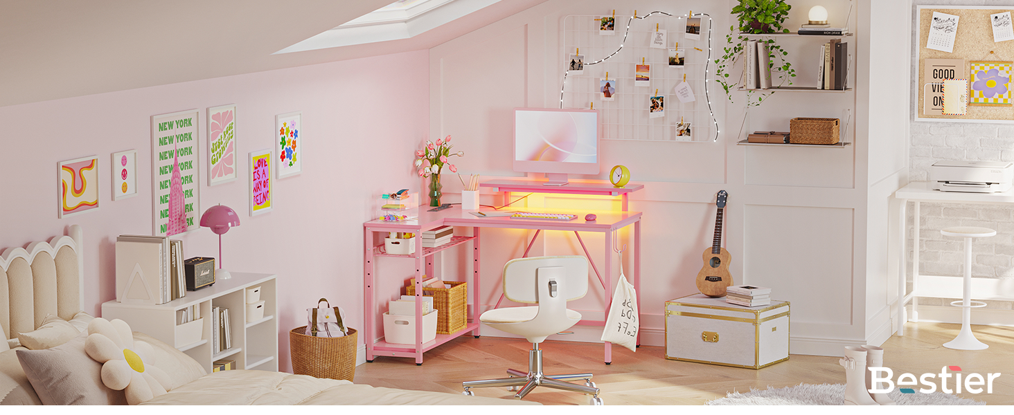 pink gaming desk