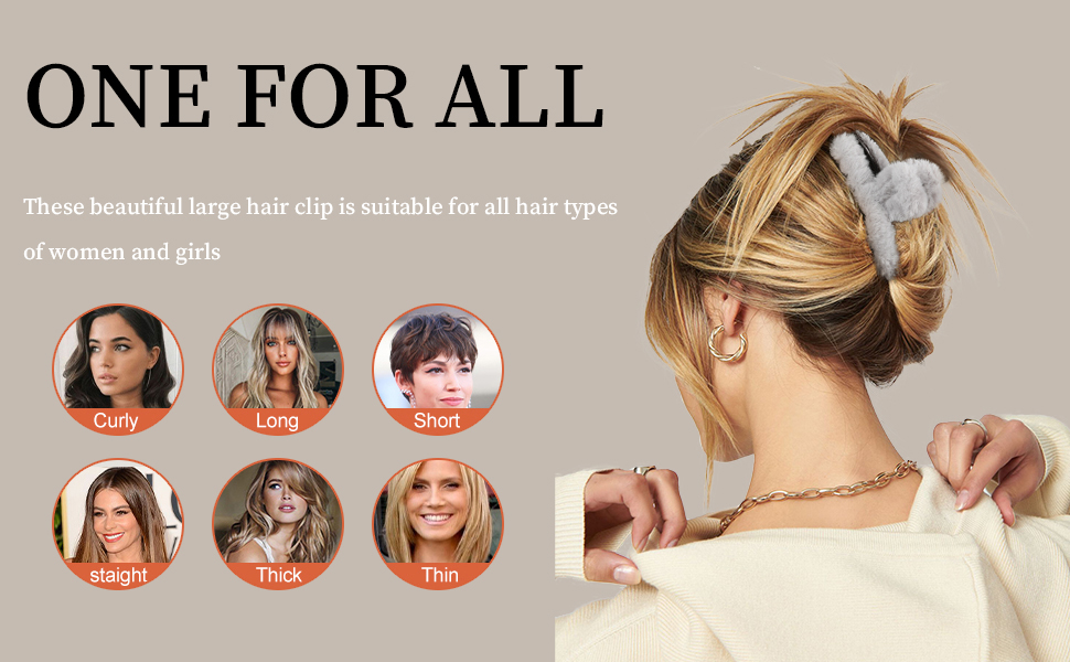 Fluffy hair clip