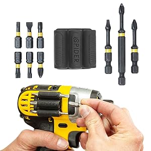 BitGripper v2 holds 3 to 6 driver bits on the side of your drill.