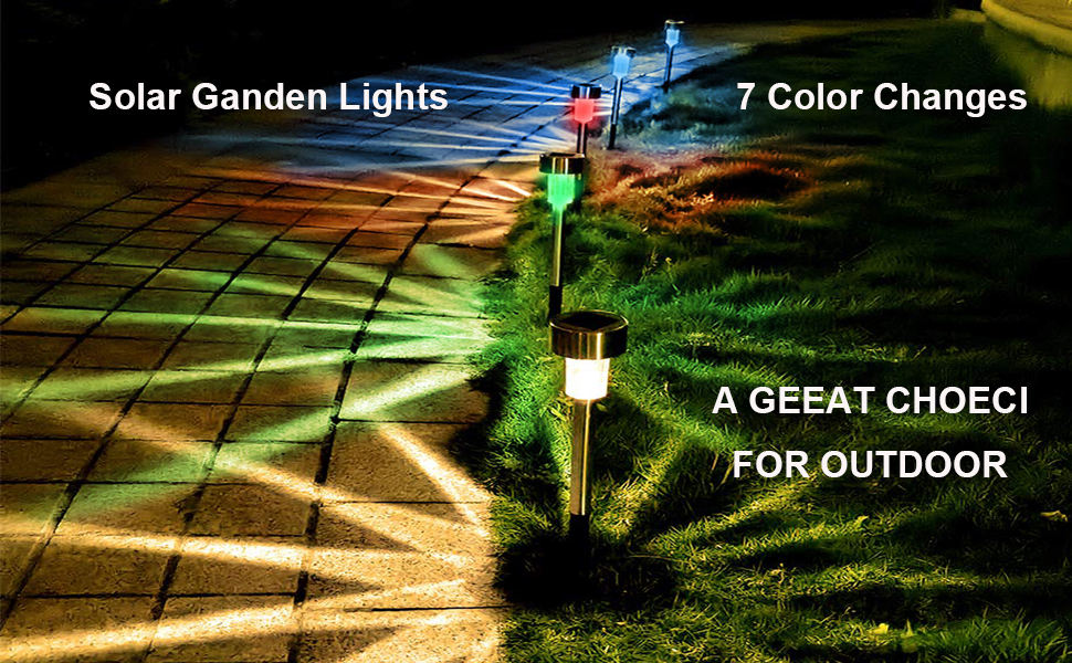 SPOPGUYS Solar Garden Lights Outdoor 10 Pack,LED Waterproof Path Lights