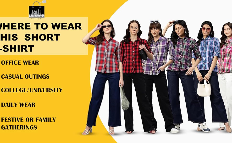 Stylish cotton Checked shirt for Women  SPN-MC368P