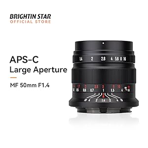 Amazon.com : Brightin Star 50mm F1.4 Manual Focus Prime Lens