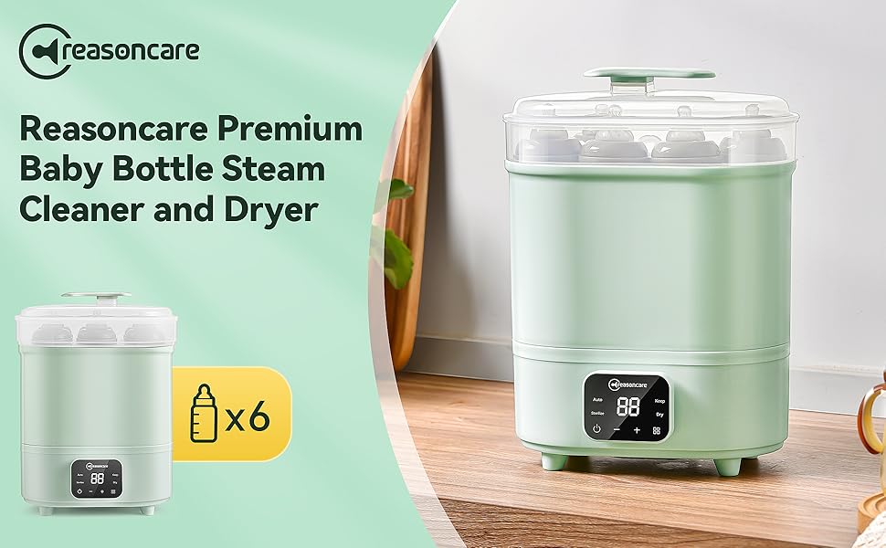REASONCARE Baby Bottle Sterilizer and Dryer, 300W Ceramic