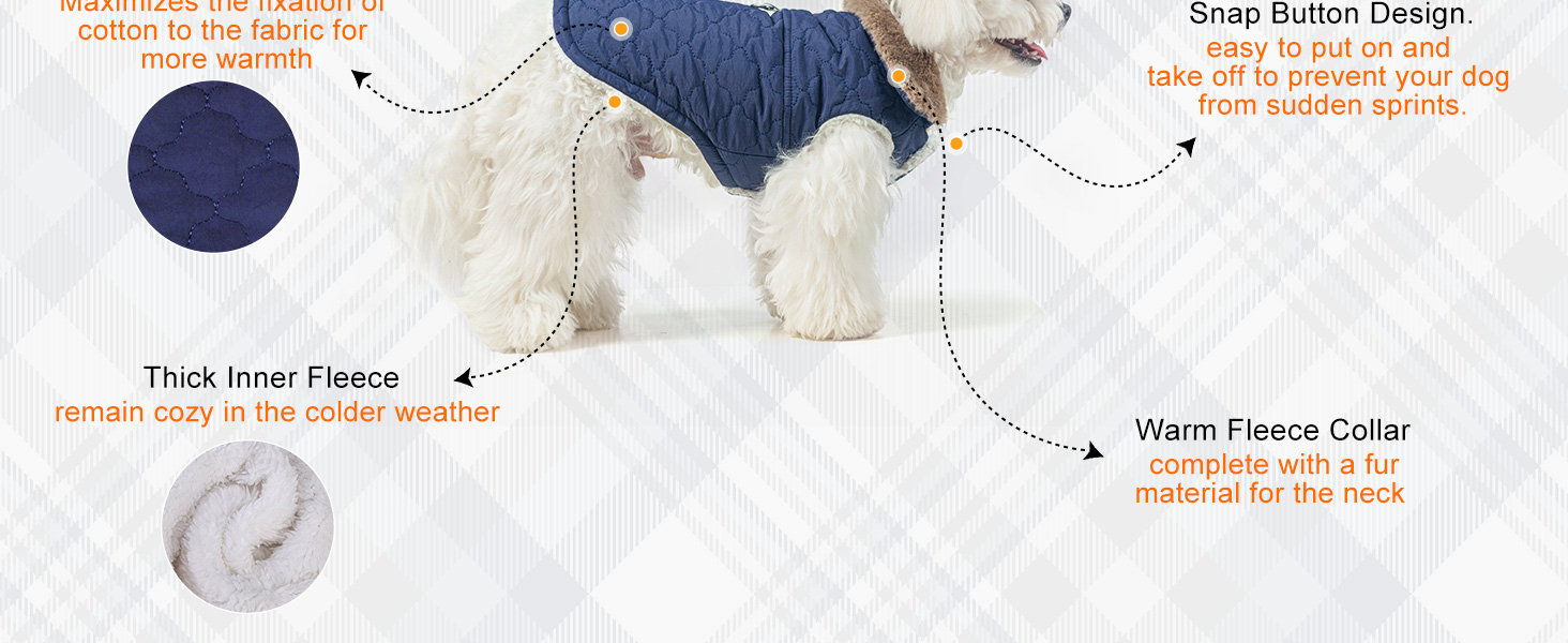 BEAUTYZOO Winter Dog Coat with Harness Built in, Warm Dog