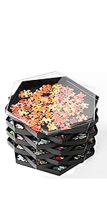 Becko Puzzle Sorting Trays - Black