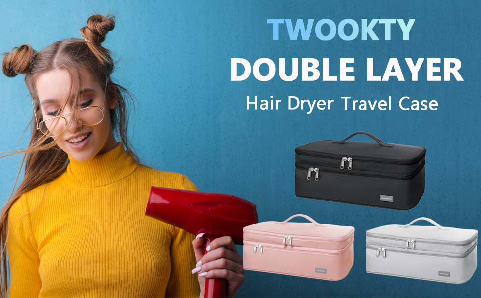 TWOOKTY Double-Layer Travel Carrying Case