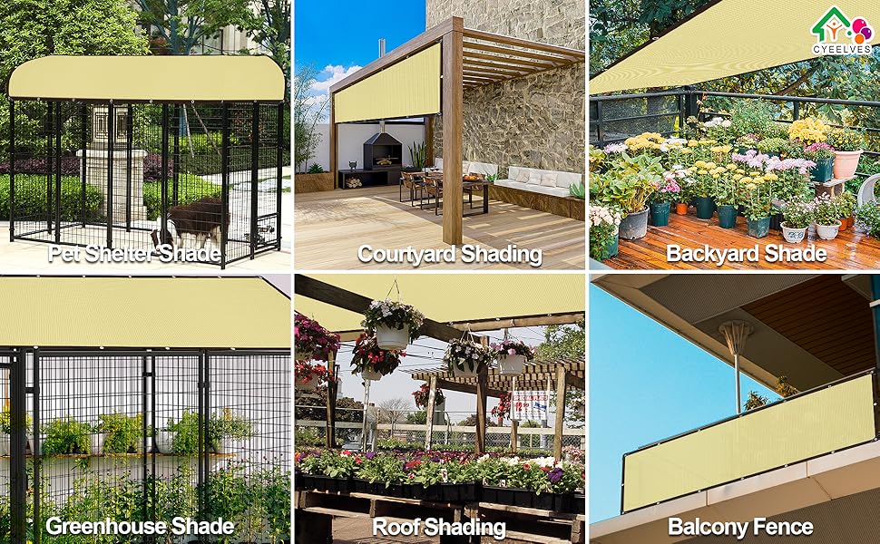 Sun Shade Cloth for Plants, Balcony Privacy Screen Cover