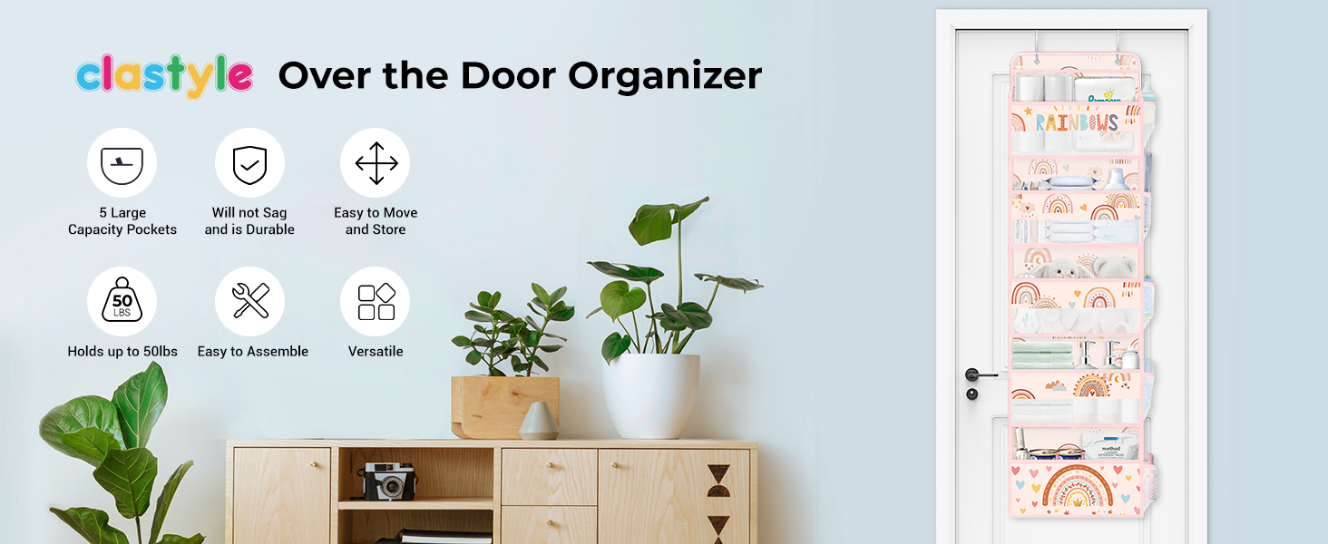 Rainbow over the door organizer