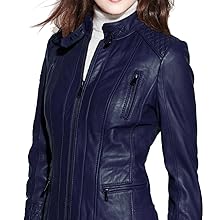 Women's Leather Jacket Real Lambskin Napa Leather.