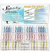 120PCS Solder Seal Wire Connectors - Sopoby Heat Shrink Waterproof Butt Connector Kit Insulated A...