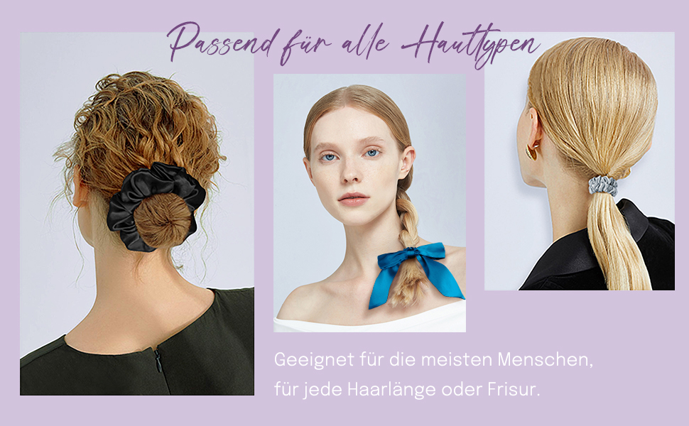 Olesilk Seide Haargummis Haarband Zopfgummi, Silk Scrunchies