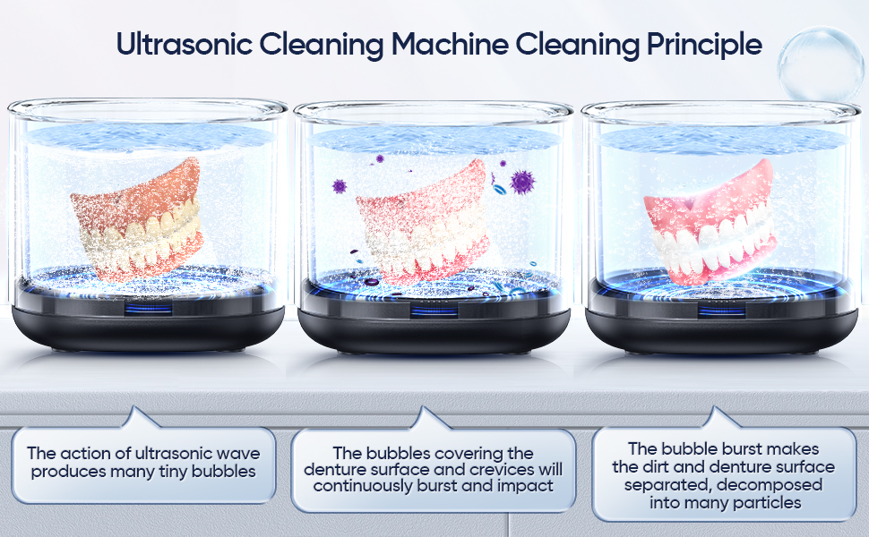 Ultrasonic Cleaner for Dentures, Odotoino 25W Professional Ultrasonic Cleaner
