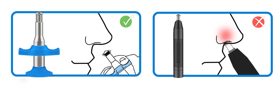Manual Ear Hair Removal for Men, Stainless Steel Nasal Clippers