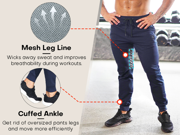 Amazon.com: ZENWILL Mens Tapered Workout Running Pants,Gym