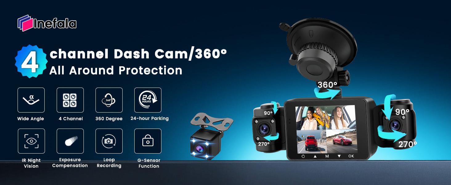 4 channel dash cam