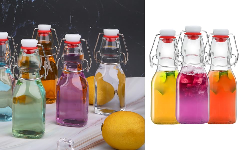 Amazon.com: ZEBEIYU Swing Top Glass Bottles 4 oz With Flip