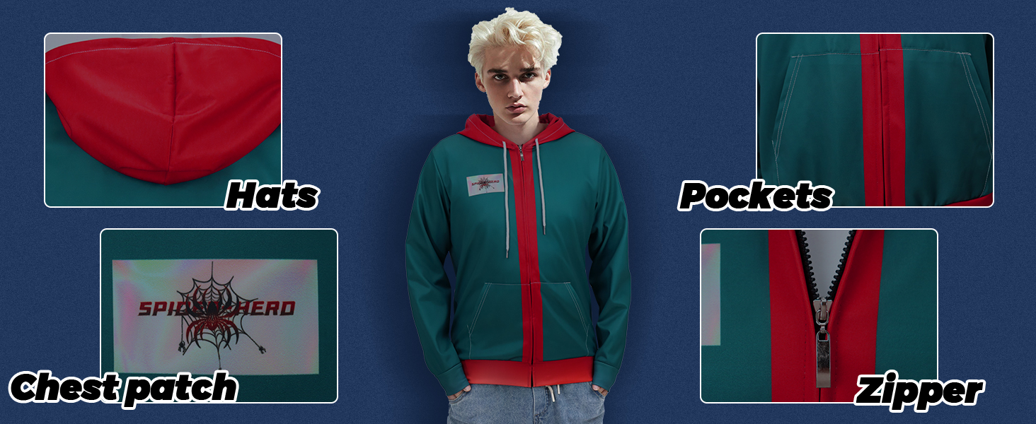 Superhero zip-Up Hoodie