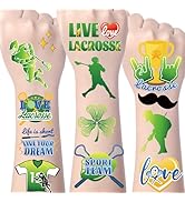 Yoyuspy Lacrosse Temporary Tattoos Bulk - 200+ Lacrosse Tattoos Stickers Gifts Lacrosse Party Fav...