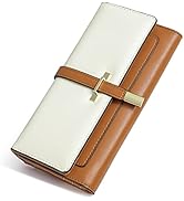 CLUCI Leather Wallet for Women Slim Designer Trifold Ladies Credit Card Holder