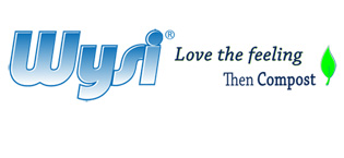 Wysi logo / Slogan: Love the feeling. Then compost