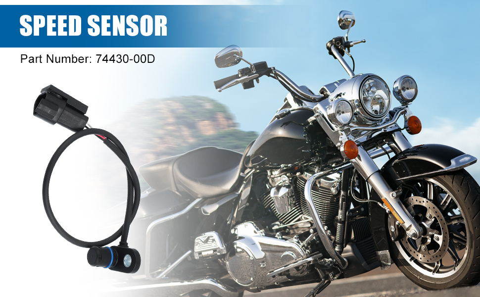 X AUTOHAUX Motorcycle Speed Sensor 7443000D 7443000 for