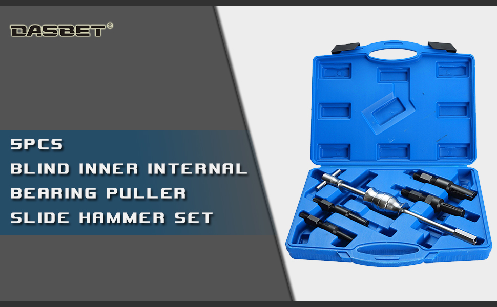DASBET 5pc Blind Hole Pilot Bearing Gear Puller Slide
