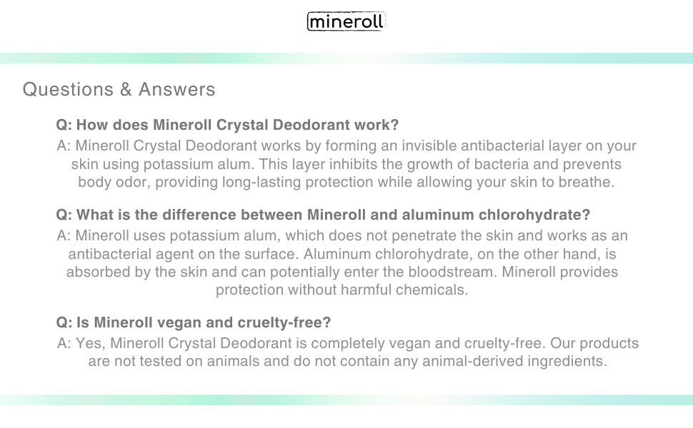q&a for mineroll deo a+ content