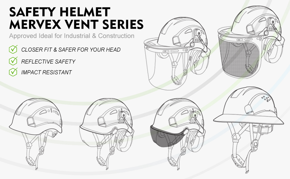 GREEN DEVIL Full Brim Hard Hat Vented Construction Helmet Cascos De Construccion ABS Work