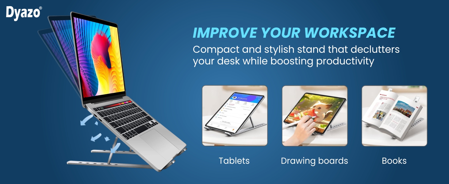 6 Angles Laptop Stand - Silver