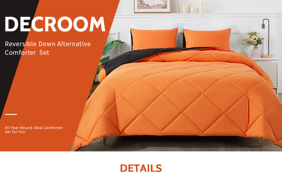 Decroom Lightweight Twin Comforter Set with 1 Pillow Sham 2 Pieces Set Quilted