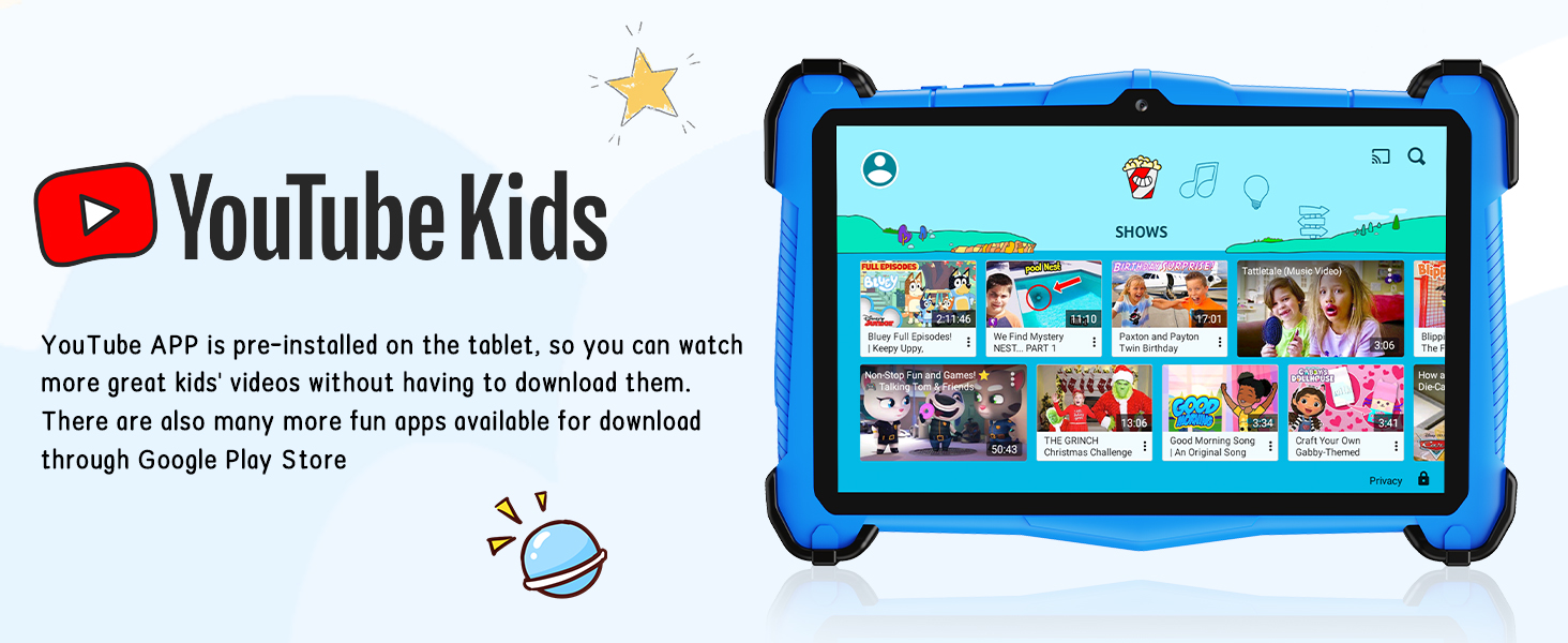 Kids tablet with YouTube Kids