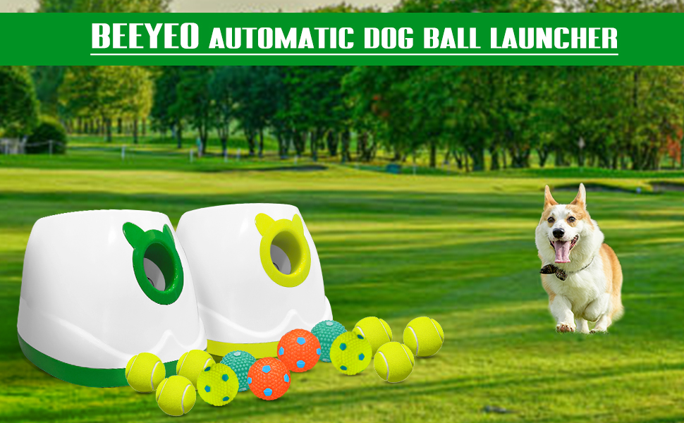 BEEYEO Automatic Dog Ball Launcher, Interactive Dog Ball Launcher for