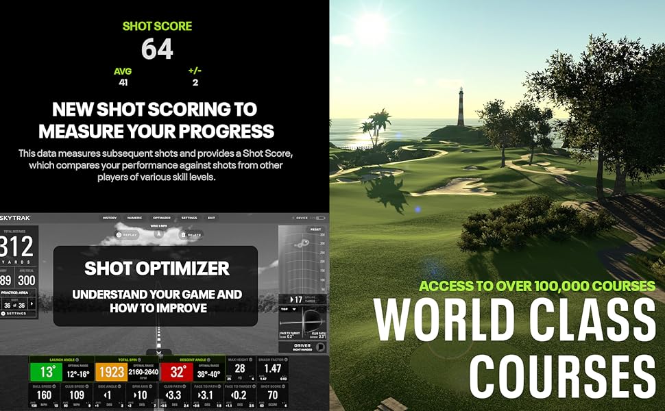 SKYTRAK features and courses